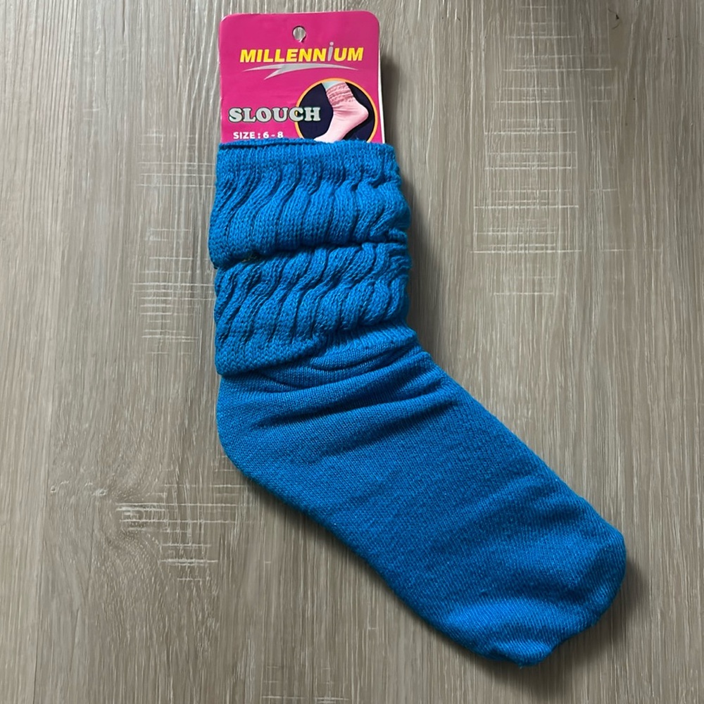 Teal Blue SALE slouch socks